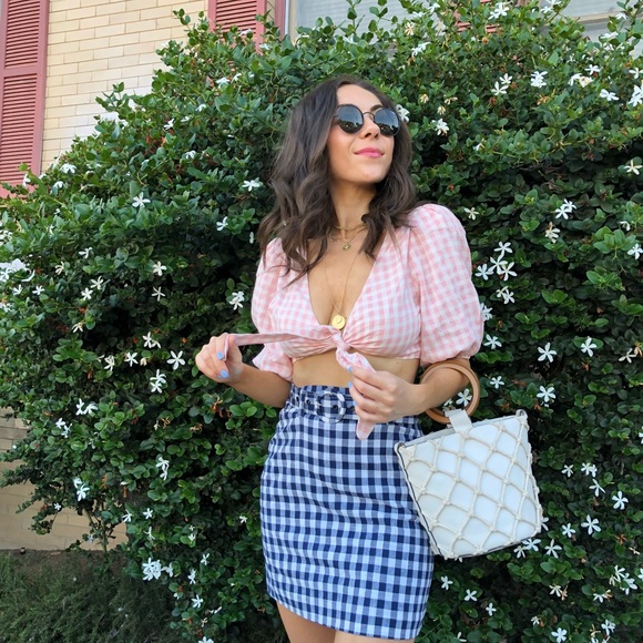 L'academie Mini Skirt w/ belt XS, new with tags, worn once, great condition 💙🤍 - Picture 9 of 15